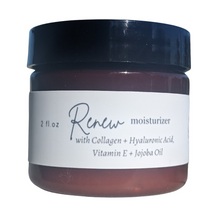 Load image into Gallery viewer, RENEW Facial Moisturizer with Collagen Peptides, Hyaluronic Acid, Vitamin E, Jojoba Oil
