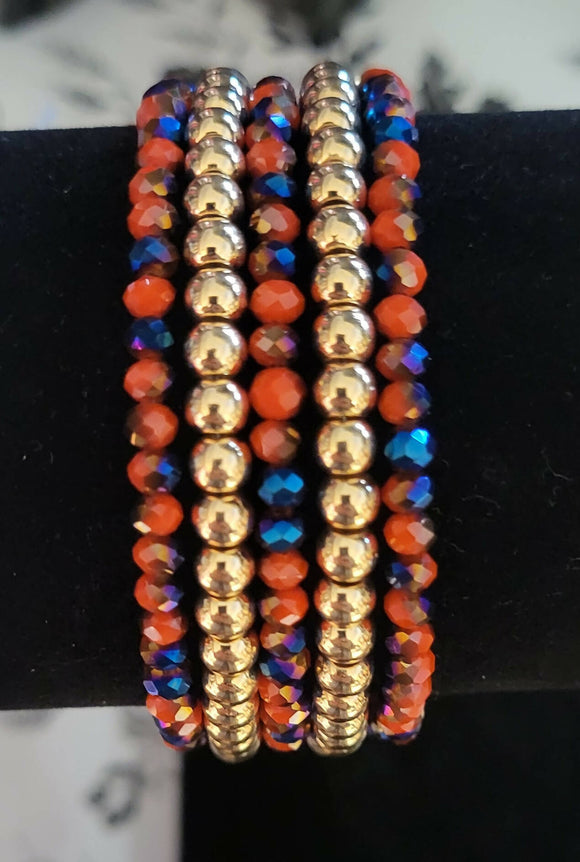 5 Stack Bead Bracelet Magnetic Clasp